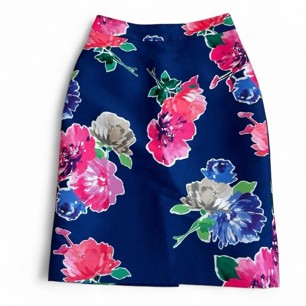 kate spade new york Floral Satin‎ Pencil Skirt 2